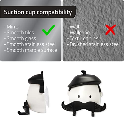 PELEG Design Mr. Razor ? Razor Holder Suction Shaving Razor Holder for Shower Bathroom Bath Unique Gifts