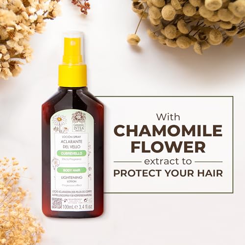 Intea Cubrevello Hair Lightener Lotion - Bottle Spray with Ecologic Natural Chamomile Extract - Paraben and Ammonia FREE - 3.4 oz