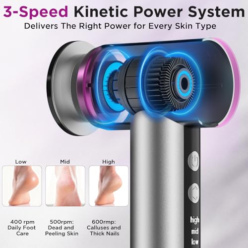Electric Callus Remover, Apply Oil,Foot SPA,Electric Foot File,Reusable Nano-Glass Head, Ergonomic Premium Aluminum Callus Remover for feet, Rechargeable Pedicure Tools for Feet,Gifts for Men Women