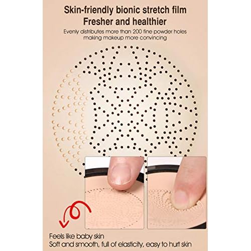 Air Cushion CC Cream Moisturizing Concealer Mushroom Head Brush Waterproof Makeup Foundation Moisture BB Cream for Women Girls (flower)