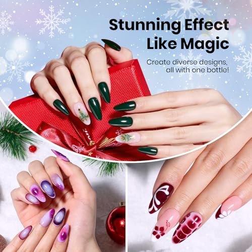 Beetles Blooming Gel, Blooming Gel Nail Polish Clear Uv Led Blossom for Spreading Effect Marble Natural Stone Watercolor Floral Print Soak off Diy Spring Nail Art Design Manicure Gifts for Women