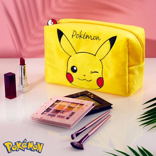 Pokemon Makeup Bag for Women Men and Kids Pikachu Cosmetic Bag Travel Wash Bag Holiday Accessories - Gifts for Women
