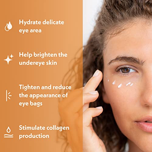 Eve Hansen Vitamin C Eye Gel Under Eye Cream for Dark Circles and Puffiness - Anti-Aging Repair Cream with Hyaluronic Acid - Rejuvenating Treatment for All Skin Types - Brightening - 1 oz