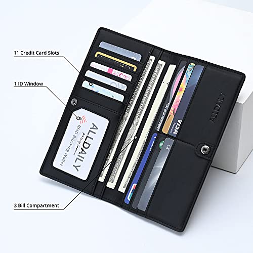 Ultra Slim & Compact Wallets for Women (Black£©
