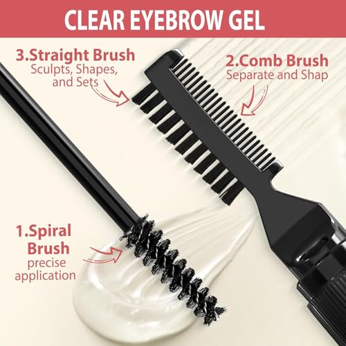 Eyebrow Pencil Kit, with Microblading Eyebrow Pen, Eyebrow Gel, Eyeliner, Eyebrow Brush, Eyebrow Pencils for Women, Waterproof, Smudge Proof, Long Lasting Makeup Formula - Dark Brown