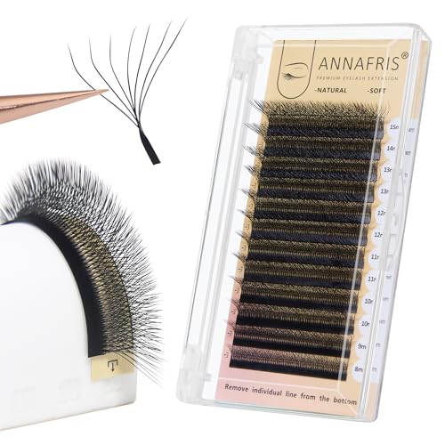 7D Premade Fan W Shape Eyelash Extensions 0.07 D Curl 8-15mm Mix Volume Self Fanning False Lashes Makeup Supplies Professional Use Lash Extension(0.07 D, 8-15mm Mix)