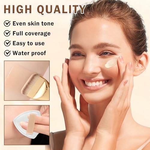 AIUEO Magic Minerals Airbrush Foundation Makeup Silky Mist Spray Foundation Makeup Airbrush Flawless Setting Spray Foundation for Mature Skin-Natural