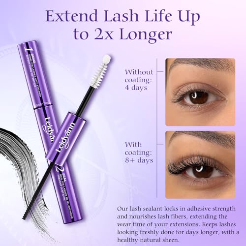 Lash Cluster Glue, Lash Cluster Bond & Seal, 2-in-1 Adhesive for Eyelash Extensions, 72H Waterproof & Long-Lasting Hold,Non-Irritating Gentle Formula, Strong Hold Bond and Seal