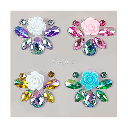 16 Clors Rainbow 3D Rhinestone Crystal Tattoo Sticker Eyebrow drill Glitter Eyeliner Eyebrow Makeup Face Eyes Diamond Temporary Tattoo for Women Festival Accessory DIY Decorations