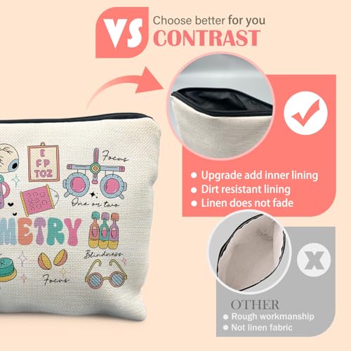Optometry Gifts, Eye Doctor Gifts Makeup Bag for Women, Ophthalmologist Gift Cosmetic Bag for Purse, Ophthalmology Medical Makeup Zipper Pouch