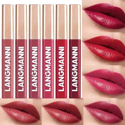 Jolilab 6 Colors Cream Texture Lip Gloss Set - Highly Pigmented,Hydrating, Moisturizing Makeup for Women£¨SetB 6Color£©