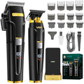 VGR 694S2 Professional Hair Clippers for Men - Cordless Barber Clipper & Trimmer Set with Charging Dock, 440 Min Runtime & LED Display - Rechargeable Hair Cutting Kit for Barbers & Home Use(Black)