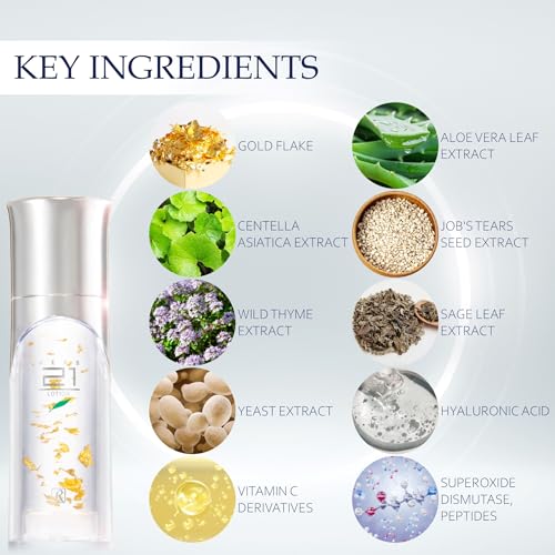 ROYALCOSMETICS ROYAL HERB 21 LOTION Face, Neck and D?collet? Moisturizer with Aloe Vera, Hyaluronic Acid, Yeast Extract and Gold, 1.18 FL OZ / 35ml
