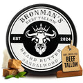 Beef Tallow Beard Butter for Men - 4oz - Hydrating Sandalwood Beard and Skin Balm with Shea Butter - Deeply Moisturizing Tallow