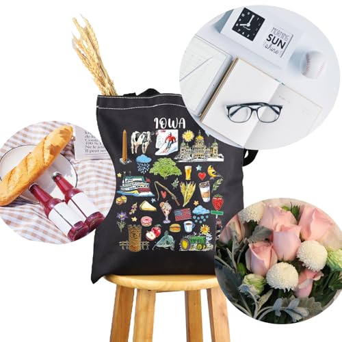 G2TUP Iowa State Souvenirs Gift Iowa Travel Tote Bag Iowa Home Handbag Iowa Tourism Gift Iowa Vacation Gift