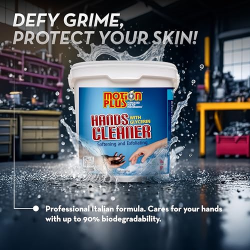 Motion Plus Heavy Duty Hand Cleaner ? Industrial Grease Remover, Oil and Automotive Fluids Degreaser, Mechanics Soap with Glycerin, Exfoliating Hand Soap for Garage, Workshop, & Working Hands, 4000ml
