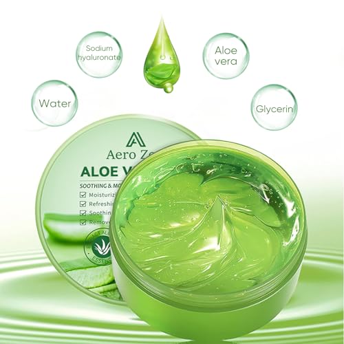 Organic Aloe Vera Gel for Face Made within 12 Hours of Harvest, 98% Pure Aloe Vera Gel for Skin, Scalp, & Hair, Soothing Aloe Face Moisturizer, Multipurpose Skin Care£¨20oz£©