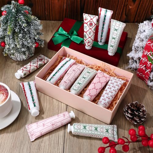 24 Pcs Pink Bow Hand Cream Gifts Bulk Valentine Party Favors for Women Coquette Pink Bow Mini Hand Lotion Travel Size Moisturizer Cream for Dry Cracked Hands Coquette Party Favors for Coworker