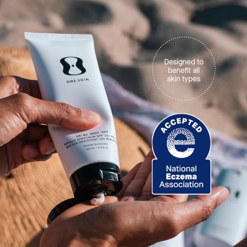 OneSkin BODY SPF OS-01 Peptide Broad Spectrum SPF 30+ Mineral Sunscreen- Protects Skin from UV Aging & Water Resistant, Includes Potent Antioxidants, Suitable for Sensitive Skin