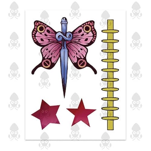 Jolyne Cujoh Butterfly Arm Tattoos JOJO Star Birthmark Stickers (Purple set)
