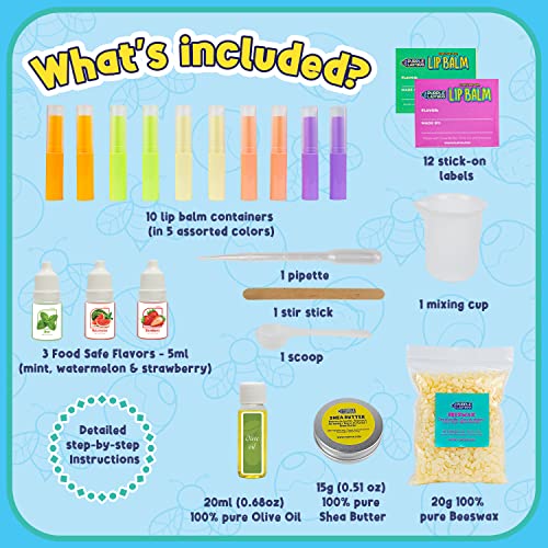PURPLE LADYBUG DIY Lip Balm + Kids Glitter Tattoo Craft Kit