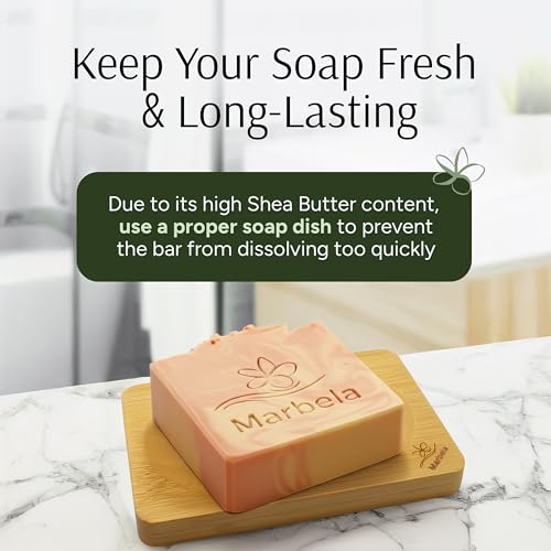 Marbela Cosmetics Handmade Soap Bar - Made in USA, Vegan Friendly, Palm Oil Free, Natural Bar Soap - Face & Body Soap for Daily Skin Care, Moisturizing & Nourishing - 3.5 oz (Himalayan Salts Spring)