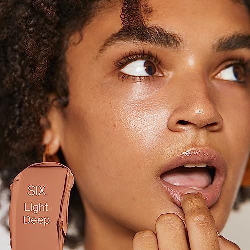 Saie Slip Tint Tinted Moisturizer with SPF 35 - Light Coverage, Glowy Skin Tint & Mineral Sunscreen for Face with Hydrating Hyaluronic Acid - Summer Makeup Essential - Shade Six (1.35 oz)