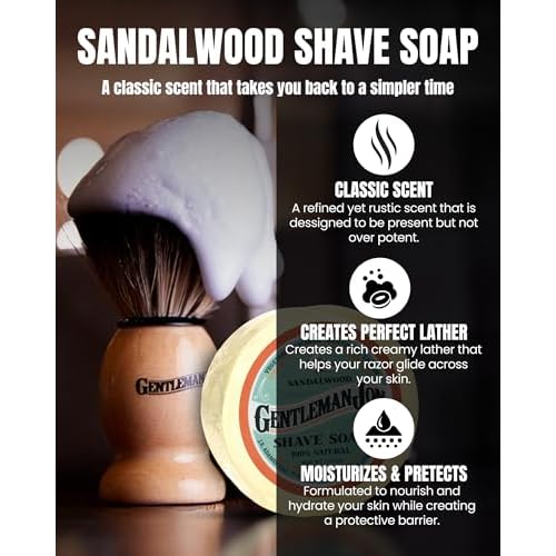 Gentleman Jon Deluxe Vintage Shaving Kit for Men - Men's Shaving Set Gifts, Compact Design, Includes Safety Razor and Brush Stand, Brush, Potassium Alum Block, Soap, Stainless Bowl, Stand & Dopp Kit