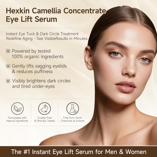 Camellia Concentrate Eye Serum Oil - 0.5 Fl Oz, Natural Dark Circle Treatment, Wrinkle Reduction, Brightens, Nourishes, Smooths Under-Eye, Dropper