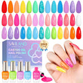 SAVILAND Nail Polish Set: Quick Dry Nail Polish Fingernail 20+3 Pcs Bright Neon Red Green Glitter Regular Nails Polish Kit with Base Top Polish Nail Art Polish DIY At Home Gift for Girls