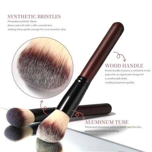 Makeup Brushes Set 26-Piece Makeup Brushes Premium Synthetic Foundation Powder Concealer Blush Eyeshadow Contour Professional Makeup Brush Set with 2 Brush Bags (Makeup brush set with bags)