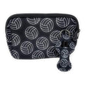 Volleyball Makeup Cosmetic Bag for Teen Girls, Volley Ball Gift Female Player, Zippered Travel Pouch
