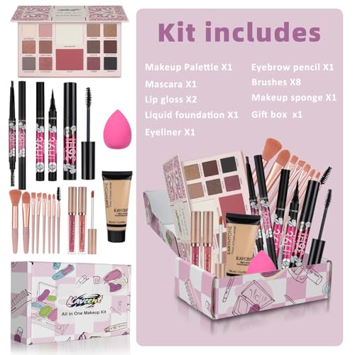 Makeup Kit for Women Teen Girls Full Kit Makeup Sets for Teens Eyeshadow Makeup Gift Set fo Women Teenagers Christmas Makeup Kits for Teens