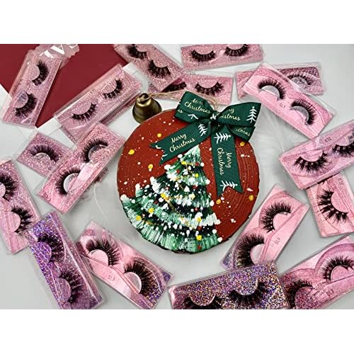 30 Pairs Faux Mink Eyelashes Wholesale Lashes Pack, Lashes Natural Look 16mm-20mm False Eyelashes Pink