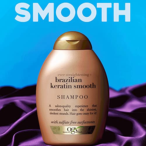 OGX Keratin Therapy Shampoo, 13 Fl Oz, Pack of 2 | Sulfate-Free | With Coconut Oil | With Avocado Oil | For Shiny Hair
