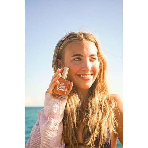 Sunshine & Glitter Shimmer Spray Oil ? Bronze Goddess ? Hair & Body Mist Hydrating Lightweight, Fast-Absorbing Glitter Oil ?Vegan, Beach Glow, Festival Ready, Glow Getter, Woman, Girls, Beauty,Tanning