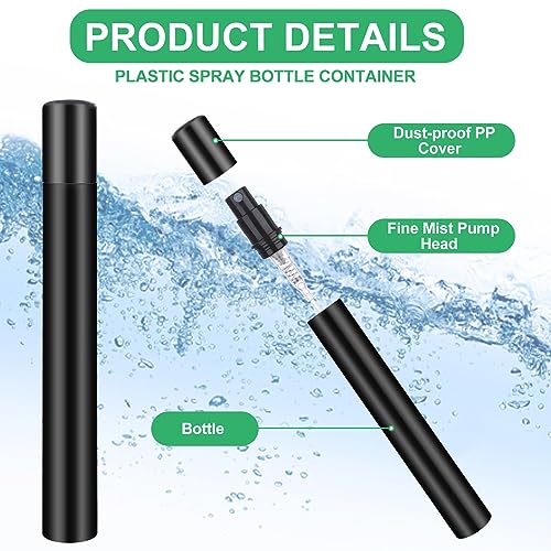 OBANGONG 100 Pack Mini Spray Bottles 5ml Plastic Refillable for Perfume, Essential Oil, Travel, Party, Outdoor