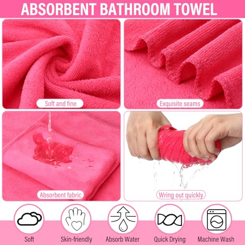 12 Pcs 15L Foldable Foot Soaking Tub Kit Portable Foot Bath Tub Foldable Foot Basin Bath Foot Tub for Soaking Feet with Towel and Storage Bag Soak Spa Bucket for Travel Camping(Rose Red)