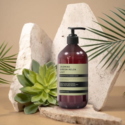COCO by Stone 16oz Hand Soap (Jasmine | Green Melon | Lily Inspired by Wynn Hotel) ? Refreshing Vegan Wash with Castile Formula and Light, Floral-Fruity Scent