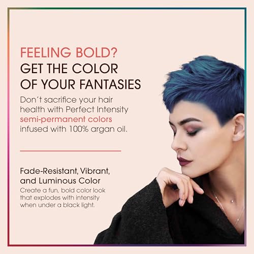 Argan Oil Perfect Intensity Semi-Permanent Color Cream - Neon Blue by One n Only for Unisex - 3 oz Hair Color