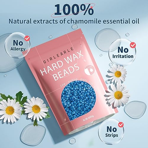Ajoura 2 lb Rose Hard Wax Beads + 1 lb Rose Hard Wax Beads for Hair Removal, All-purpose Wax Beans for Sensitive Skin, Large Area Coarse Hair Removal, Refill Bag for Brazilian Bikini, Face