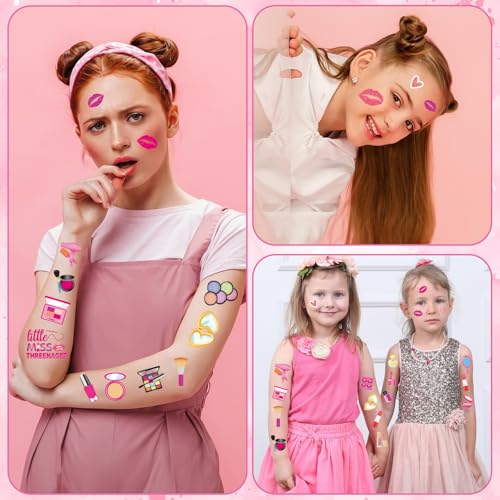 Little Miss Threenager Birthday Decorations - Joybileefun 8 Sheets Threenager Birthday Decorations Girl Temporary Tattoos Threenager Party Decorations 3rd Birthday Party Decor for 3 Year Old Girl