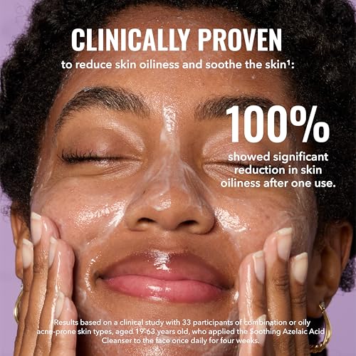 Good Molecules Soothing Azelaic Acid Cleanser ? Gentle Creamy Non-Foaming Face Wash for Oily & Sensitive Skin ? Vegan & Fragrance-Free ? 120 ml
