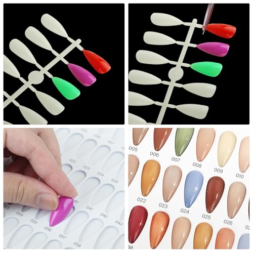 320 Nail Colors Book,Professional Nail Polish Chart Book with 360 Practice Tips & 1-400 Number Labels, Pre-Numbered Slots,Perfect for Salons and Home Use(Marble)
