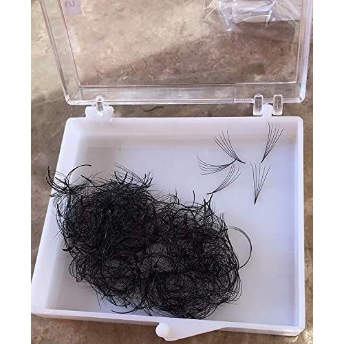 5D PREMADE (HAND MADE) FAN LASHES (500 FANS/TRAY) FOR EYELASH EXTENSION, D CURL, 0.07 THICKNESS, LENGTH FROM 9MM-15MM (D12mm5D)