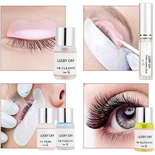 Lash Lift Kit for Eyelash Perm, Professional Lash & Brow Lift Natural Ingredient for Long-Lasting Natural Curl & Self Lash Lifting, Brow Lamination Set for Salon-Quality Results at Home