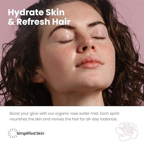 Rose Water Spray for Face & Hair ? Pure USDA Organic Rosewater Toner ? Refreshing Mist for Skin Care, Makeup & Locs ? Natural Rose Scent, 4 Oz (3 Pack)
