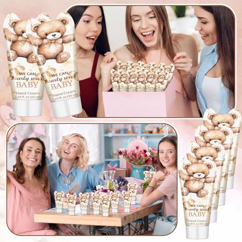 25 Pack We Can Bearly Wait Baby Shower Hand Cream Bulk Bear Baby Shower Favors for Guests Travel Size Hand Lotion Bulk for Gender Reveal Favors Souvenirs Bags Stuffers Appreciation Thank You Gifts