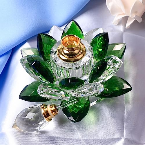 Zerodeko 1pc Lotus Perfume Bottle Lotus Flower Perfume Bottle Makeup Spray Empty Mini Dropper s Empty Containers Chic White Crystal Household Vial