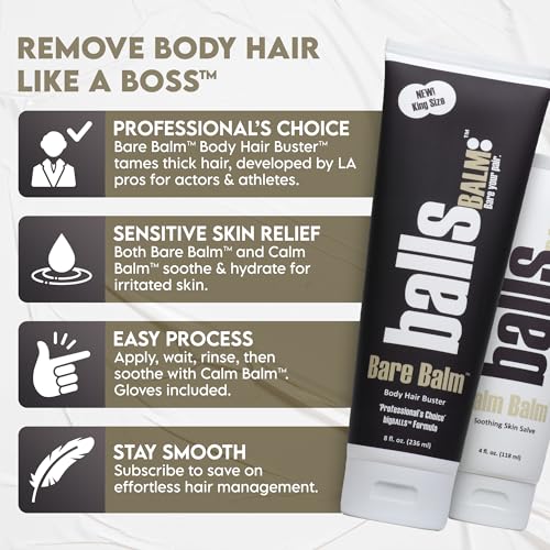 The Bare Pair Double Pro Pac King Kombo - Body Hair Management System (w/Exfoliating Glove)